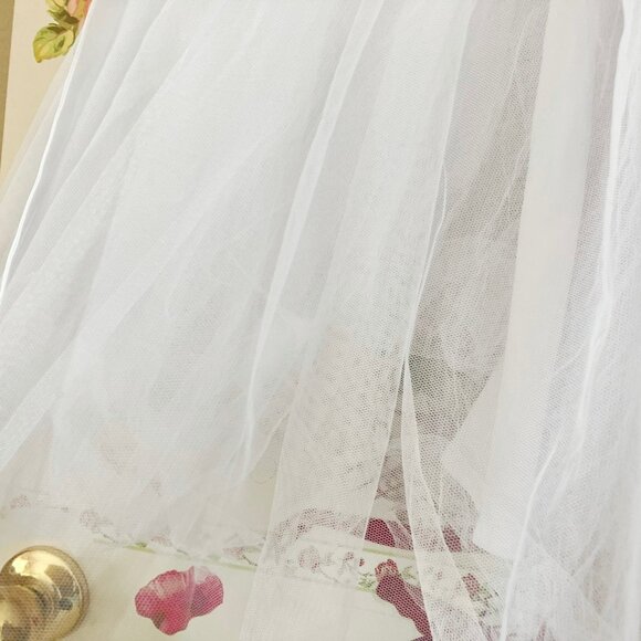 Chasing Fireflies Girls Sequined Easter Tulle White Flared Formal Dress 10 - Picture 5 of 10